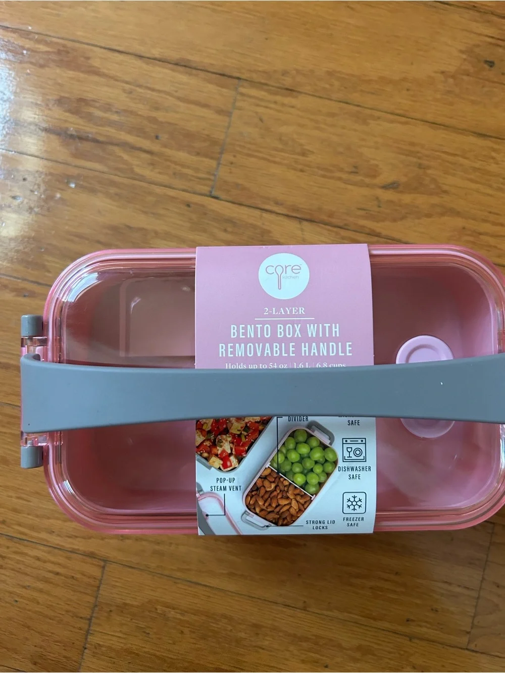 NWT 2-Layer Bento Box with Removable Handle